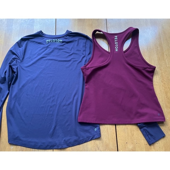 BUNDLE Peloton Purple Cranberry Standard Long Sleeve Shirt and Tank Top, Size M - Picture 6 of 12